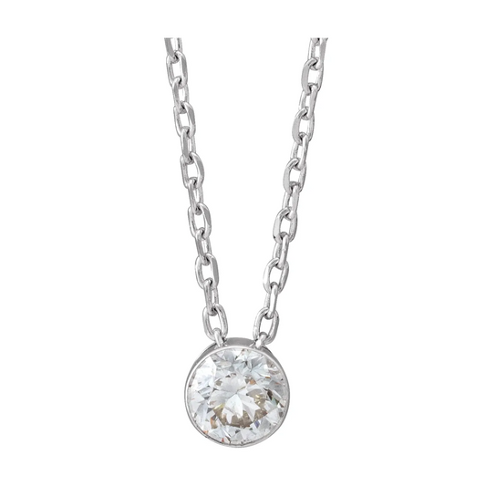 14K White 1/4 CTW Natural Diamond Ultra-Light 16-18" Necklace