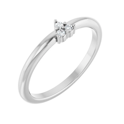 14K .04 CTW Natural Diamond Cluster Ring