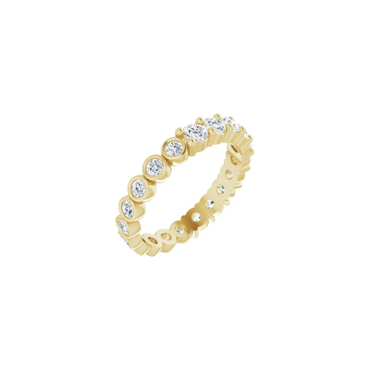 14K Yellow 1 1/3 CTW Natural Diamond Reversible Eternity Band
