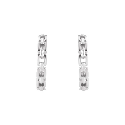 14K Chain Link 10.2 mm Hoop Earrings
