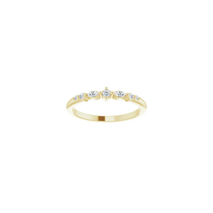 14K 1/8 CTW Natural Diamond Stackable Ring