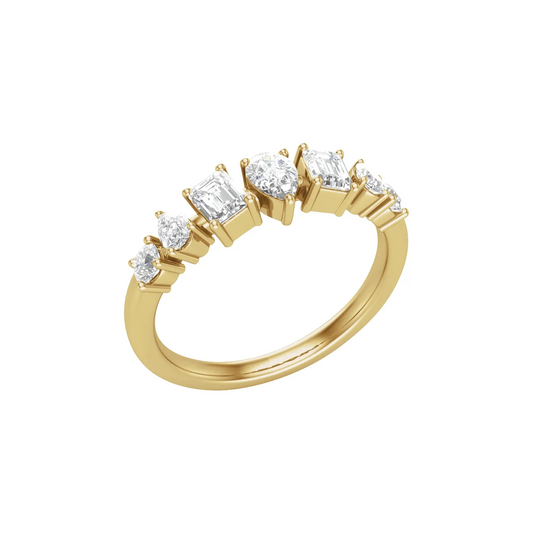 14K Yellow 9/10 CTW Lab-Grown Diamond Anniversary Band