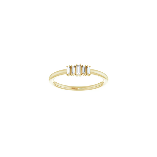 14K Yellow 3/8 CTW Diamond Stackable Ring