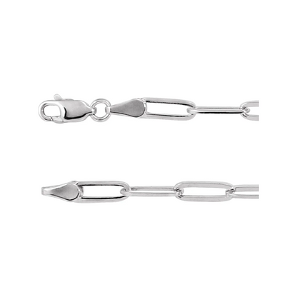 3.85 mm Paperclip-Style Necklace