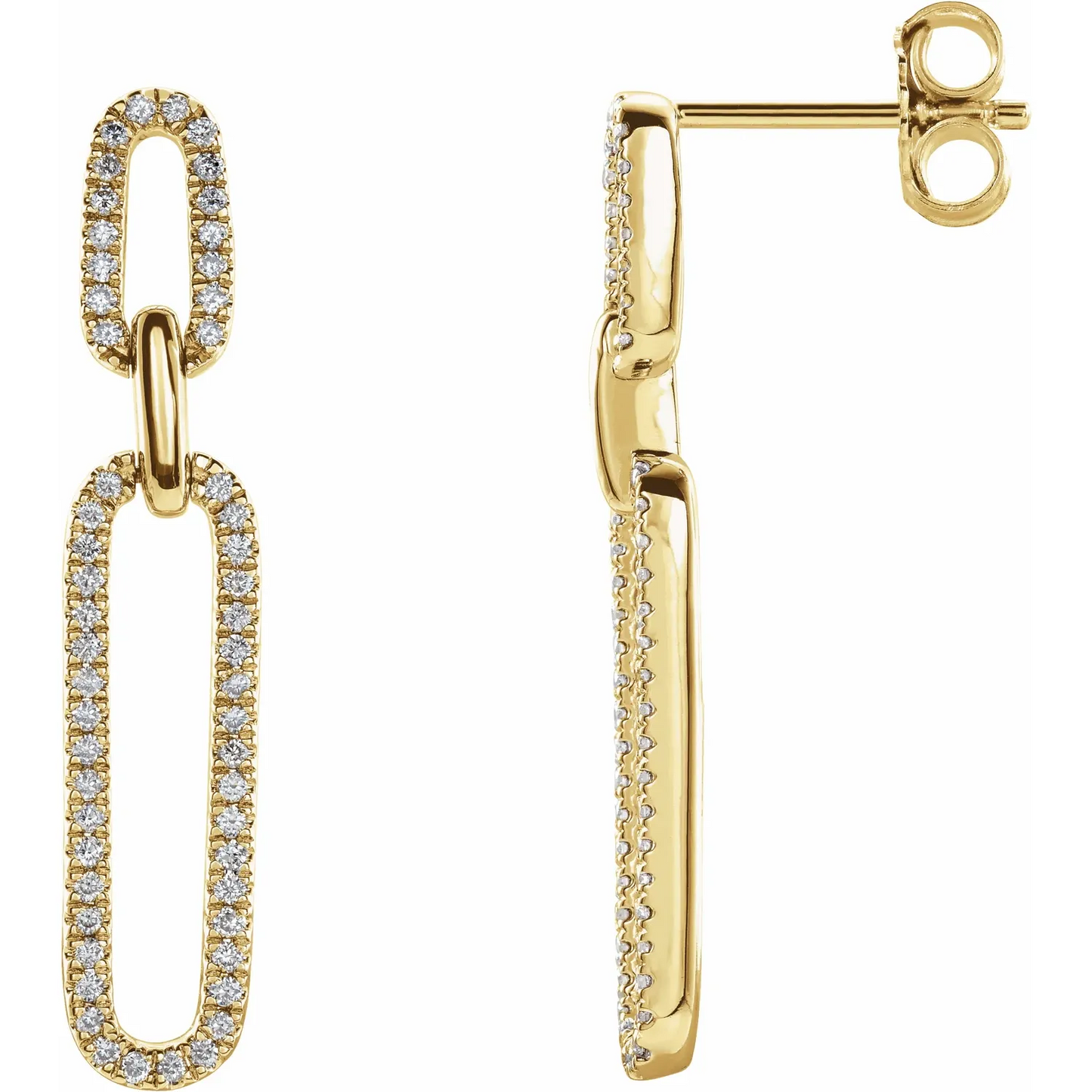 14K 1/3 CTW Natural Diamond Link Earrings