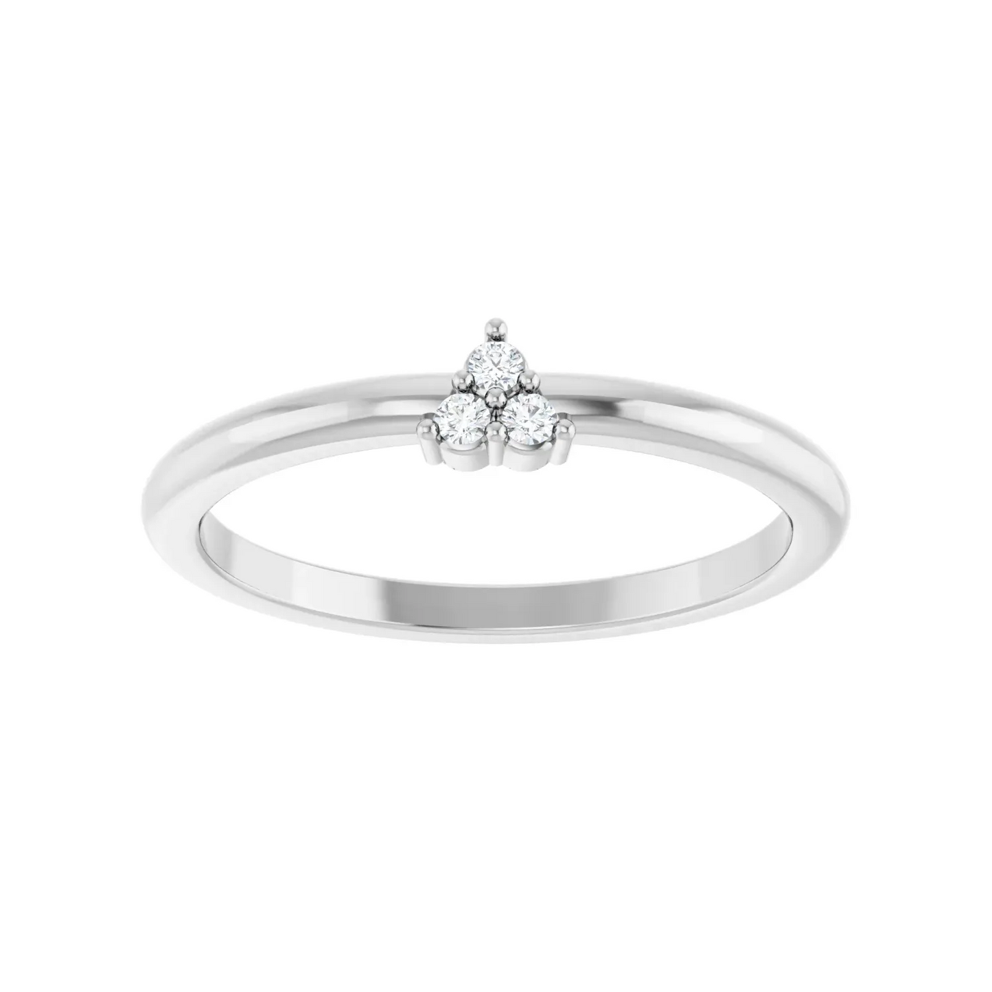 14K .04 CTW Natural Diamond Cluster Ring