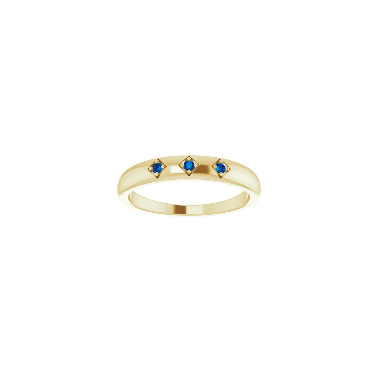 14K Yellow Natural Stackable Ring