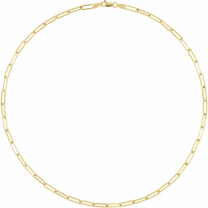 3.85 mm Paperclip-Style Necklace