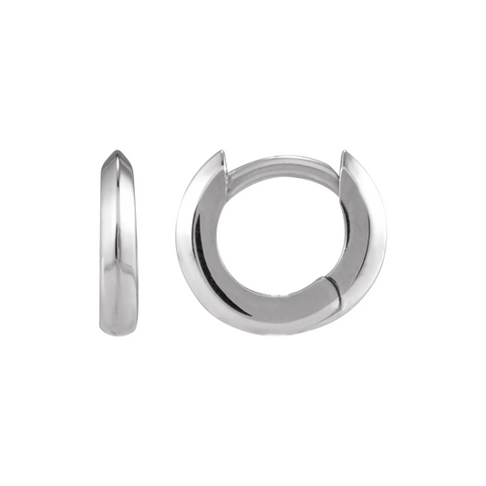 14K Knife-Edge Hinge 10 mm Hoop Earrings