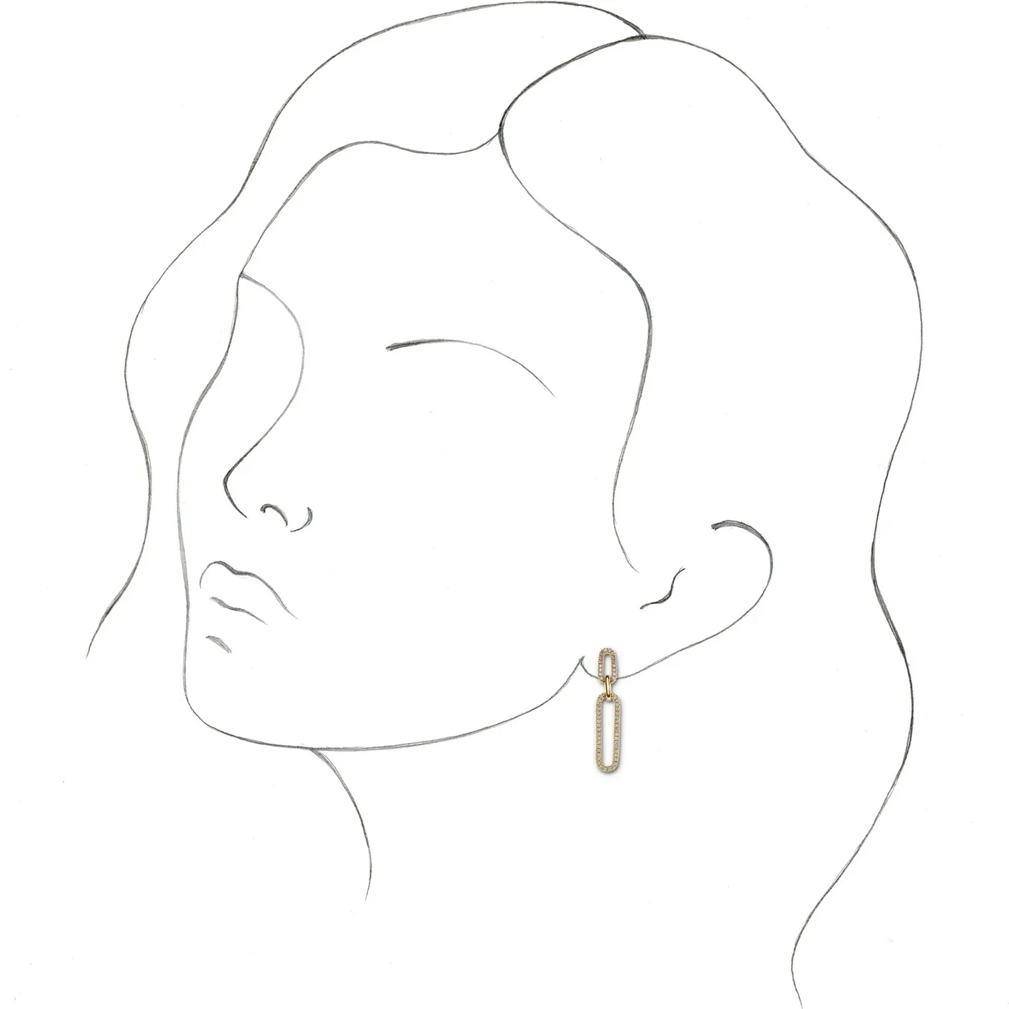 14K 1/3 CTW Natural Diamond Link Earrings