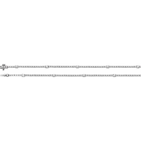 14K White 4 CTW Lab-Grown Diamond 16" Necklace