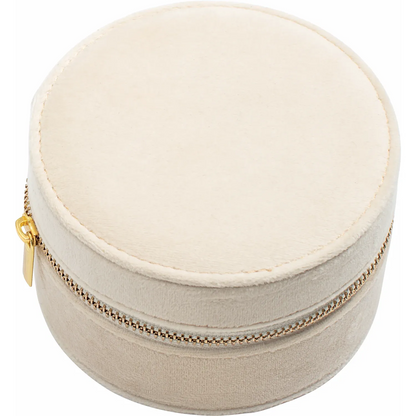 Velvet Round Jewelry Travel Case