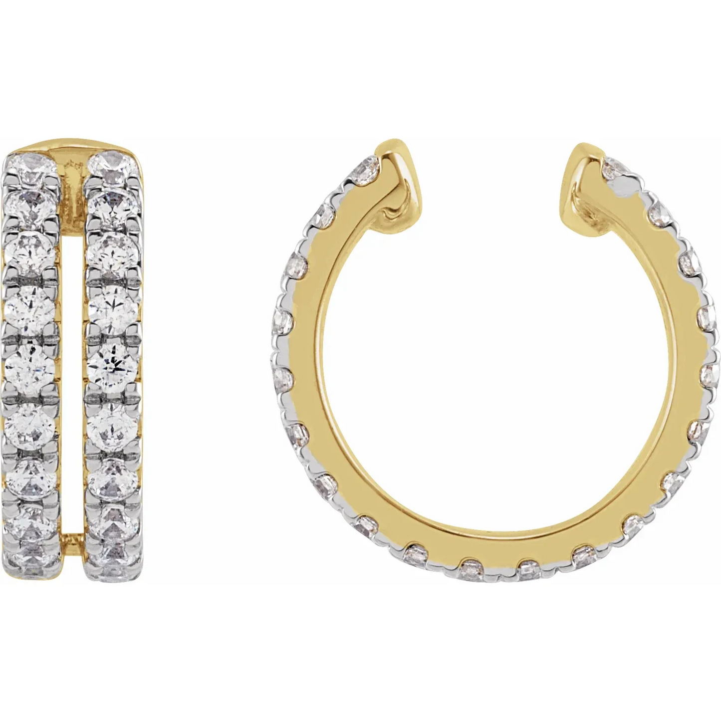 14K Yellow 1/2 CTW Lab-Grown Diamond Ear Cuff