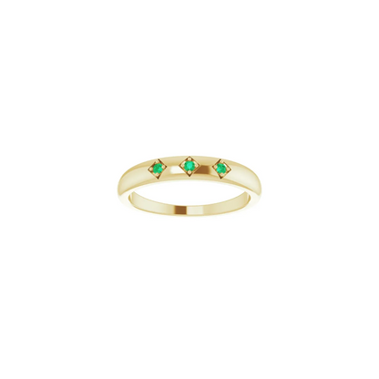 14K Yellow Natural Stackable Ring