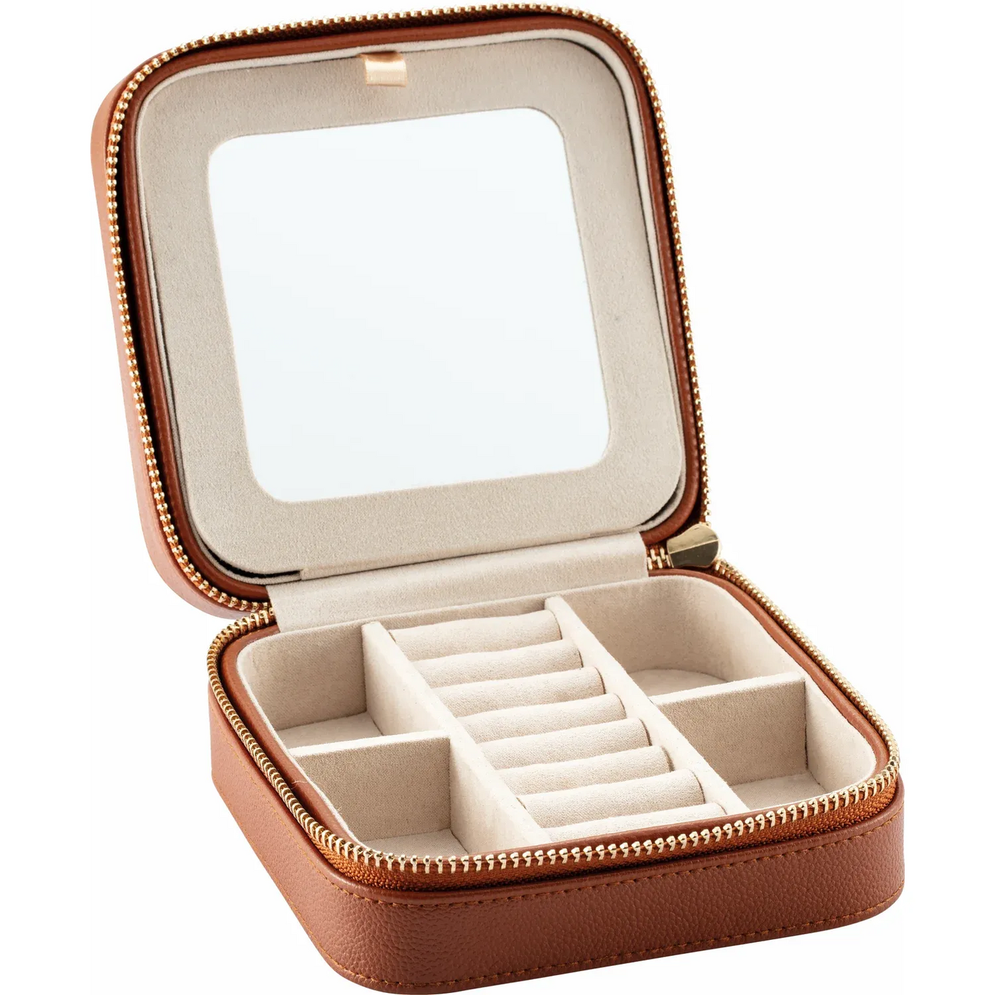 Leatherette Jewelry Case with Mirror