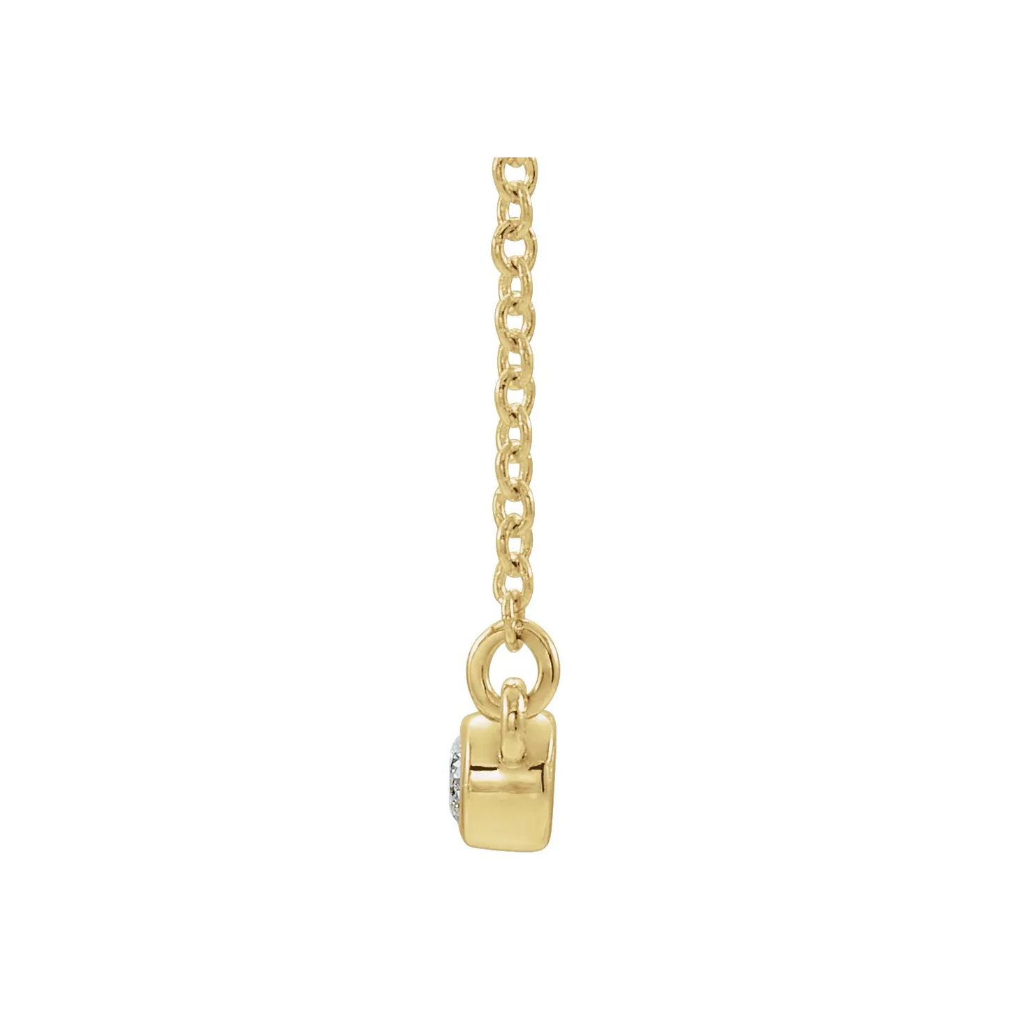 14K Yellow 1/6 CTW Natural Diamond Bezel-Set Bar 18" Necklace14K Yellow 1/6 CTW