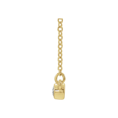14K Yellow 1/6 CTW Natural Diamond Bezel-Set Bar 18" Necklace14K Yellow 1/6 CTW
