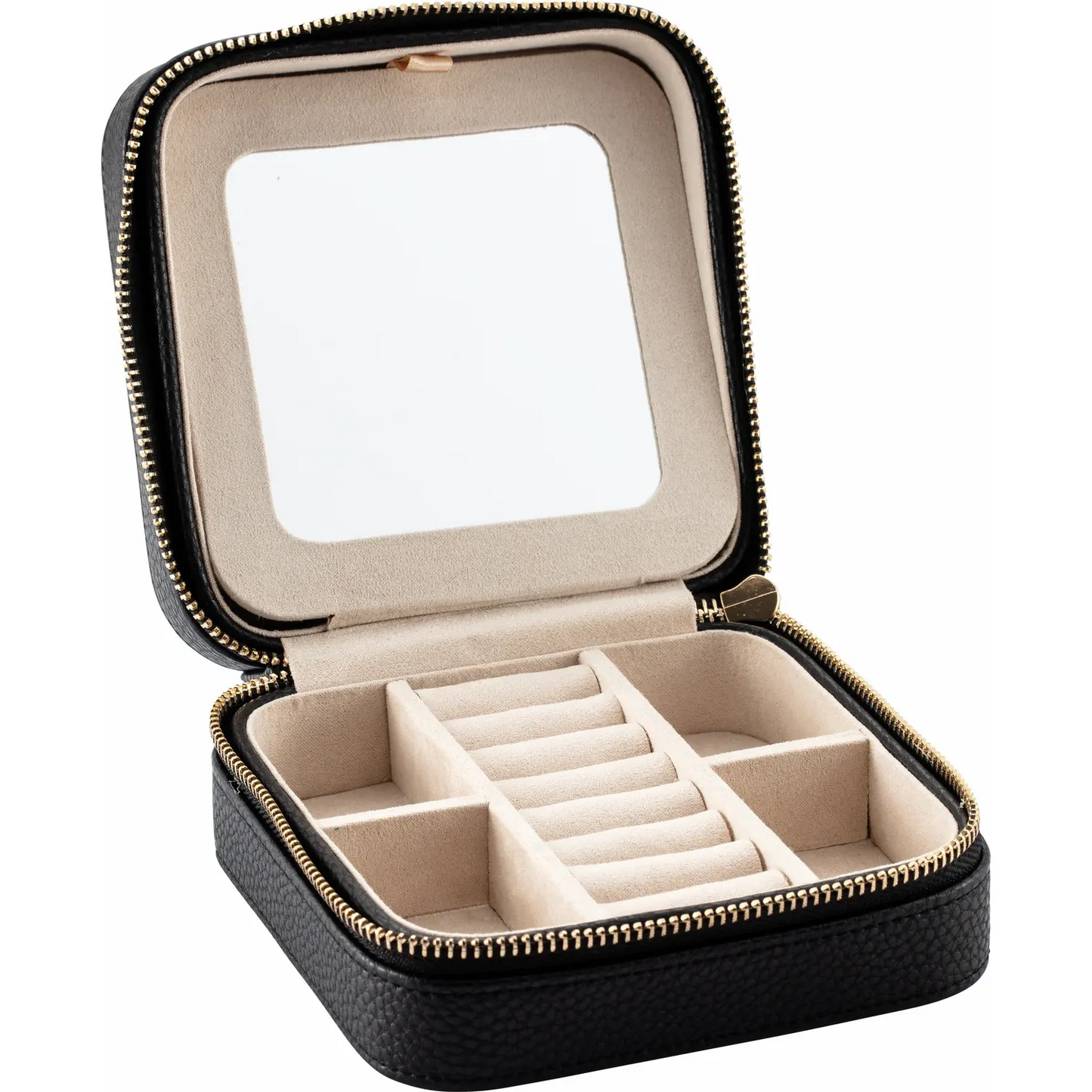 Leatherette Jewelry Case with Mirror