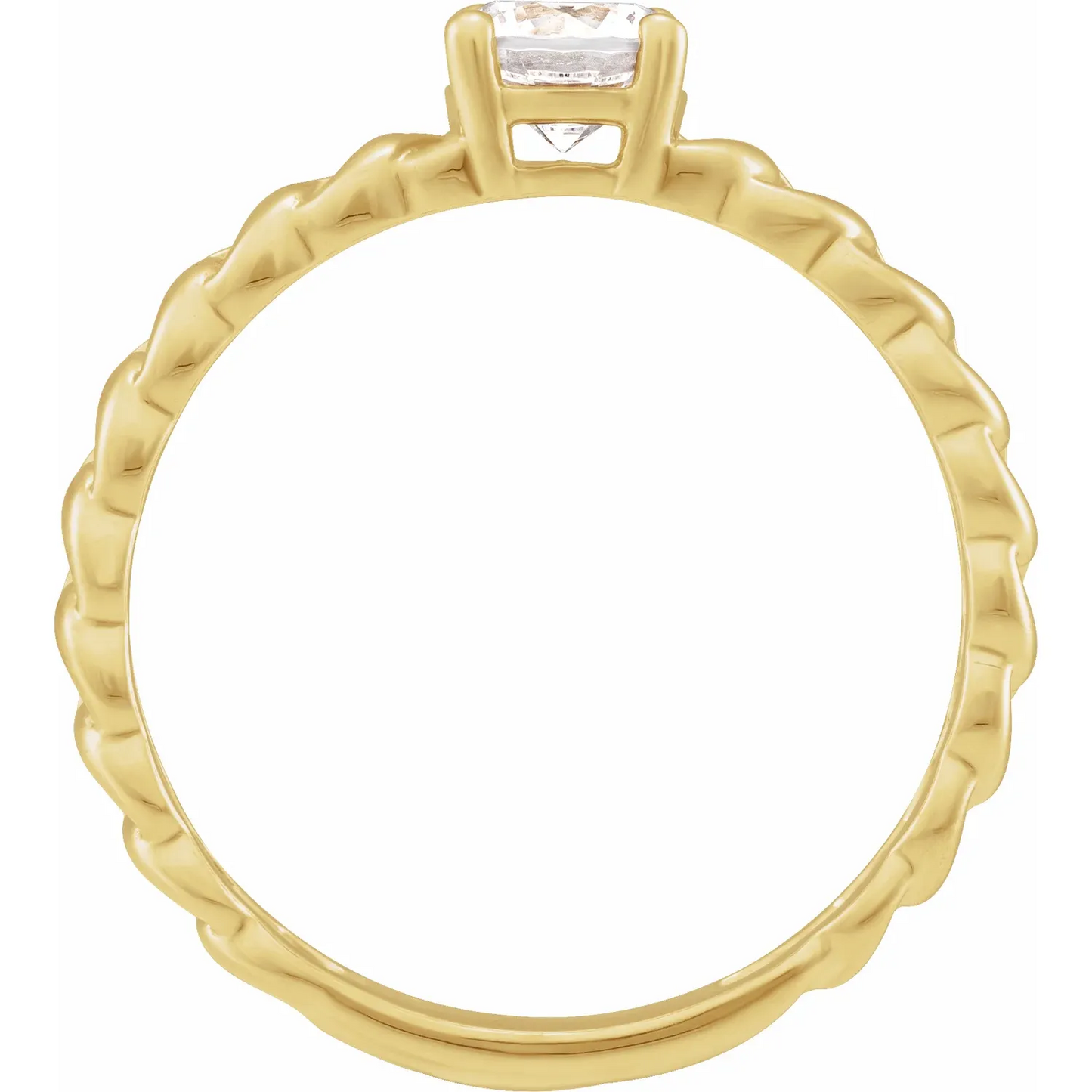 14K 1/2 CT Lab-Grown Diamond Solitaire Ring