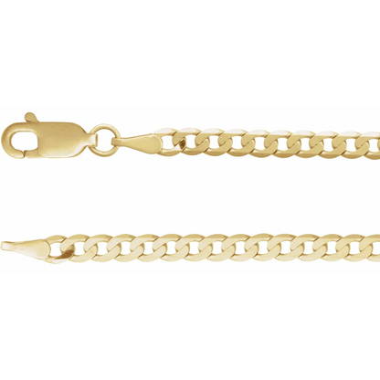 14K Yellow .07 CT Natural Link 7" Bracelet