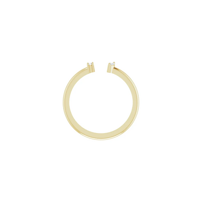 14K Yellow .04 CTW Diamond Negative Space Ring