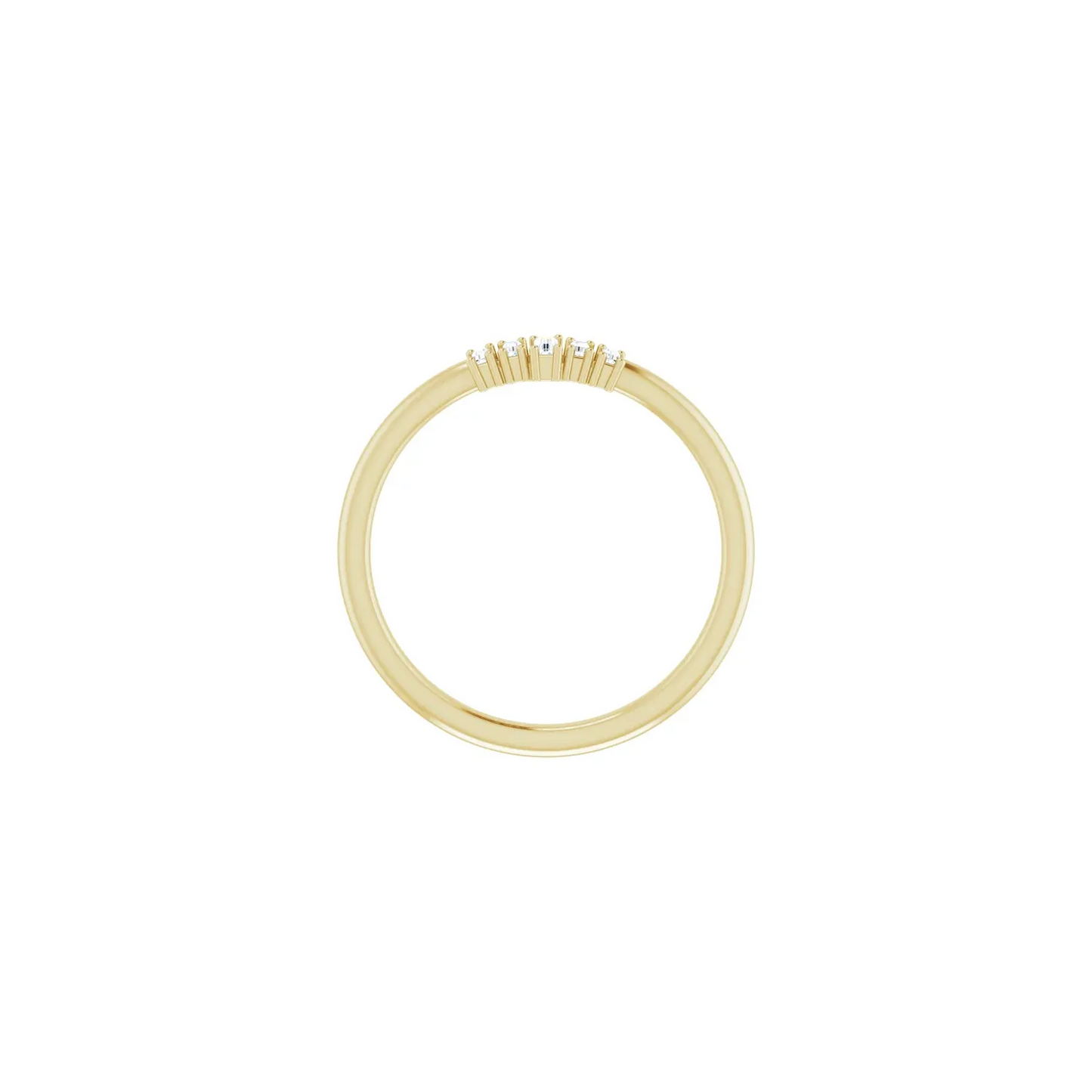 14K Yellow 3/8 CTW Diamond Stackable Ring