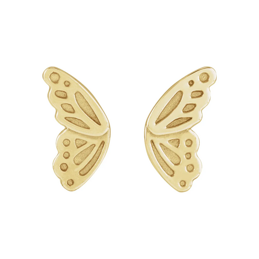 14K Butterfly Wing Earrings