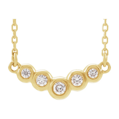 14K Yellow  1/8 CTW Natural Diamond 18" Necklace