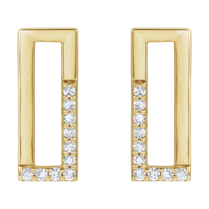 14K Yellow 1/10 CTW Single Cut Natural Diamond Earrings