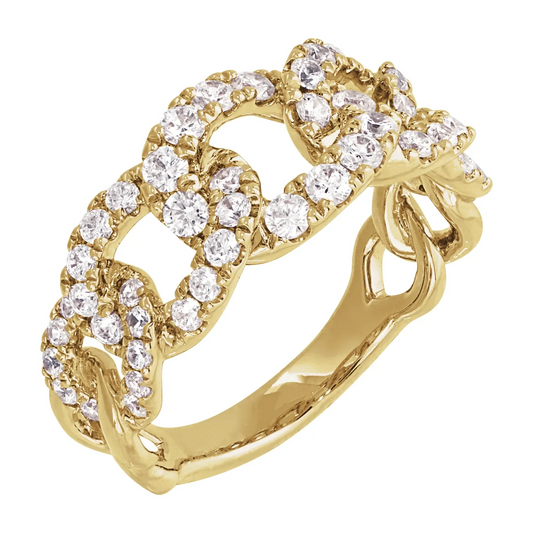 14K Yellow 1 CTW Lab-Grown Diamond Ring