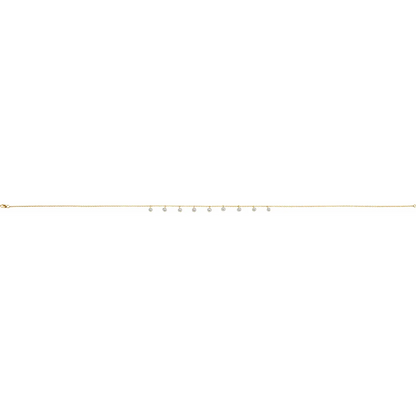 14K Yellow Cultured White Freshwater Pearl 18" Necklace