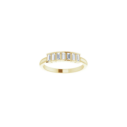 14K Yellow 1/4 CTW Natural Diamond Stackable Ring