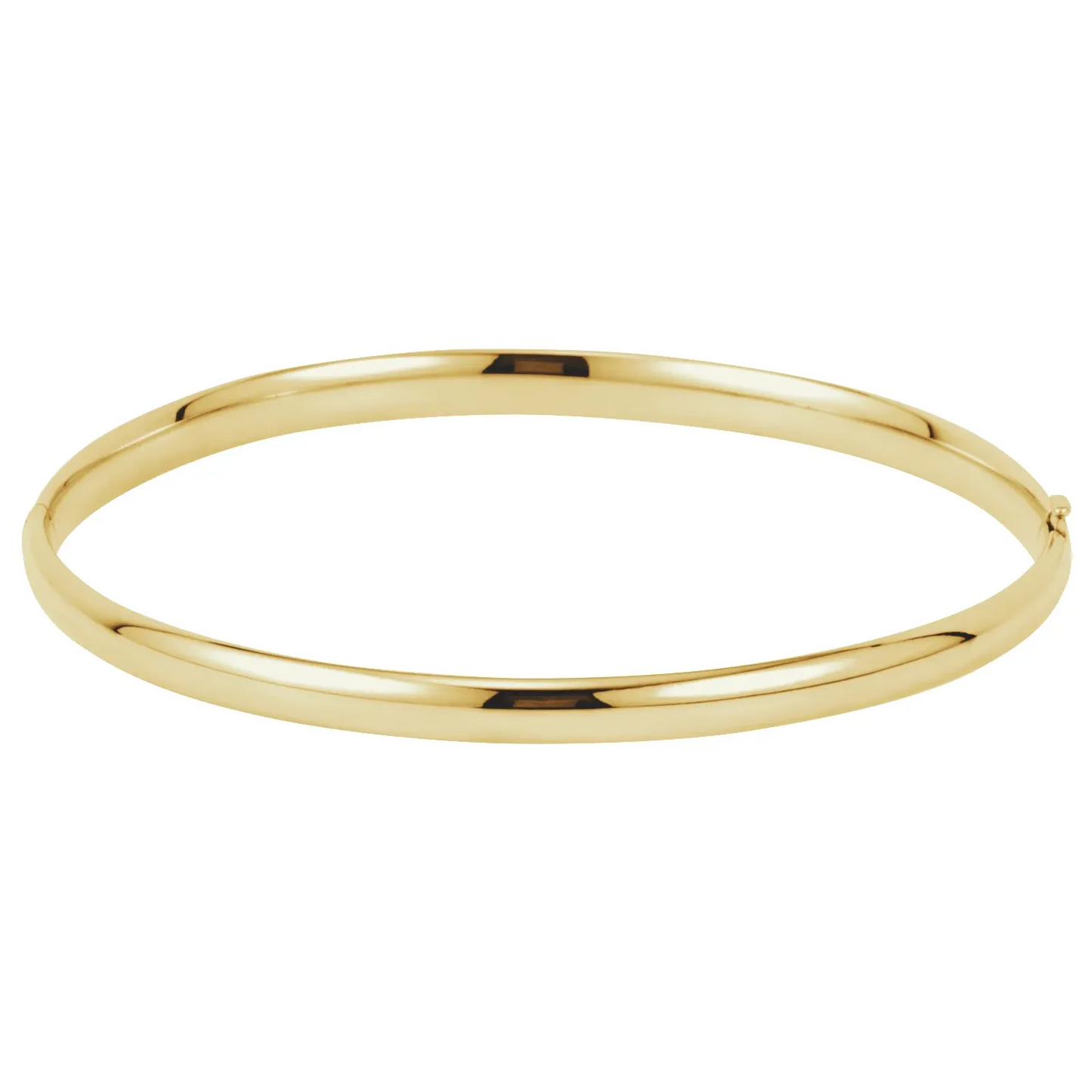 14K Yellow 4 mm Hinged Bangle 7" Bracelet